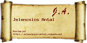 Jelencsics Antal névjegykártya